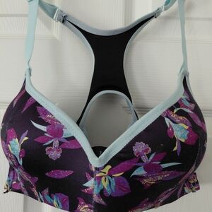 Pro Player Purple Floral Racerback Bra